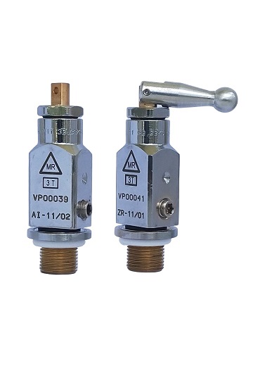 MYC-10C Pin index valve design are certified for use in MRI environment